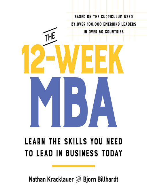 Cover image for The 12-Week MBA